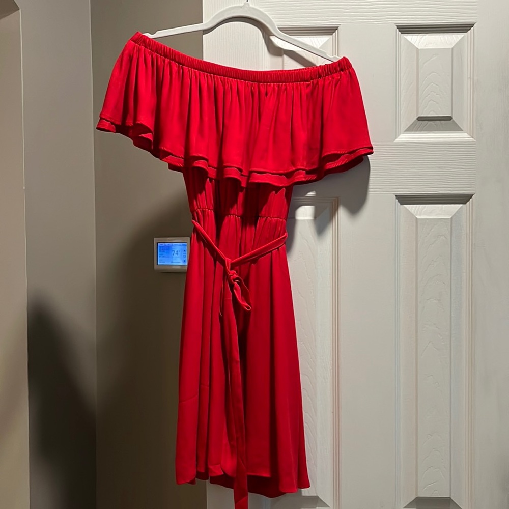 Off shoulder red dress size small